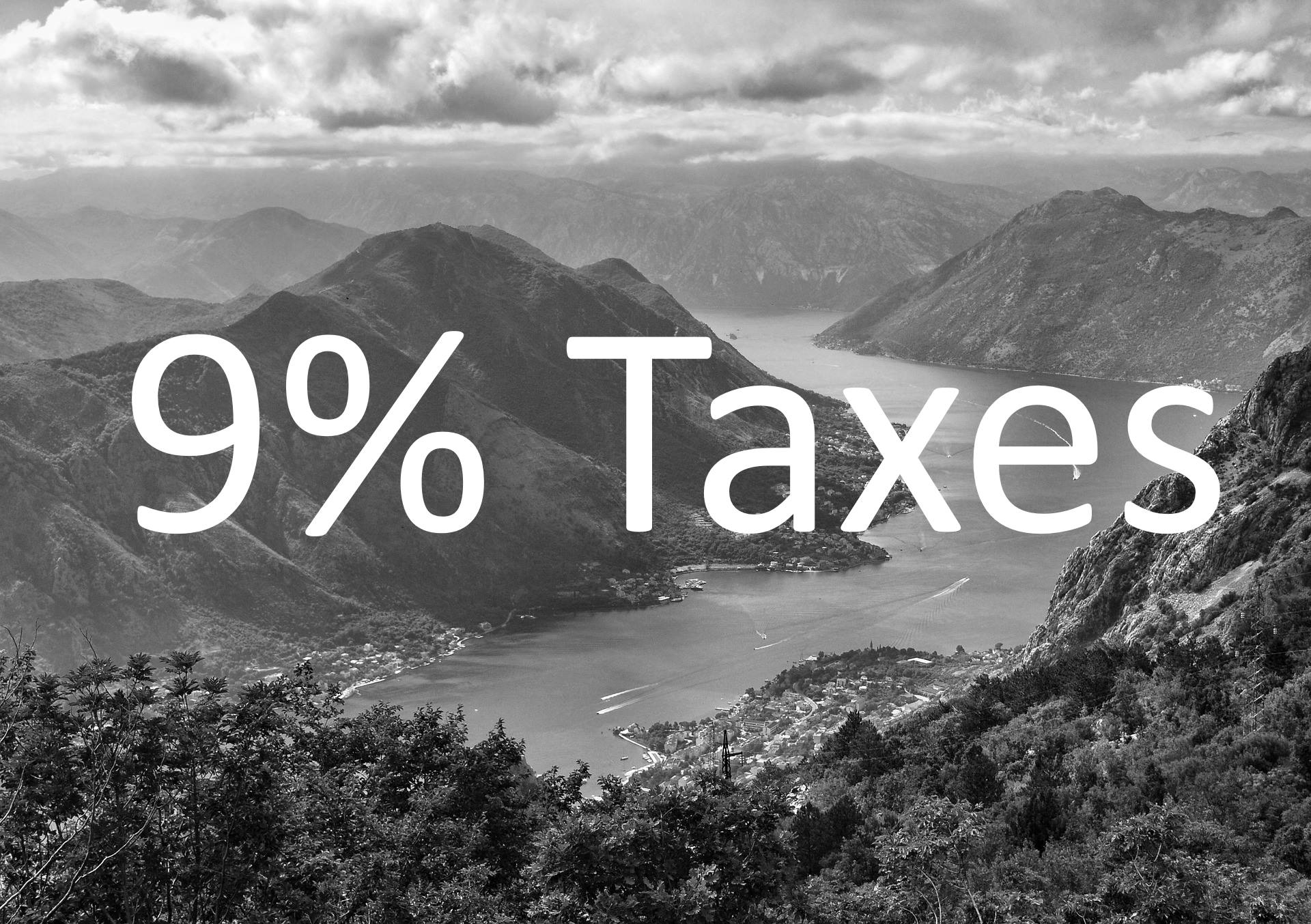 montenegro 9% taxes