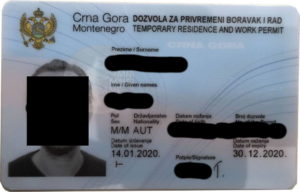 residence permit montenegro 2
