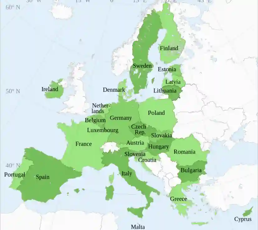 Montenegro EU map