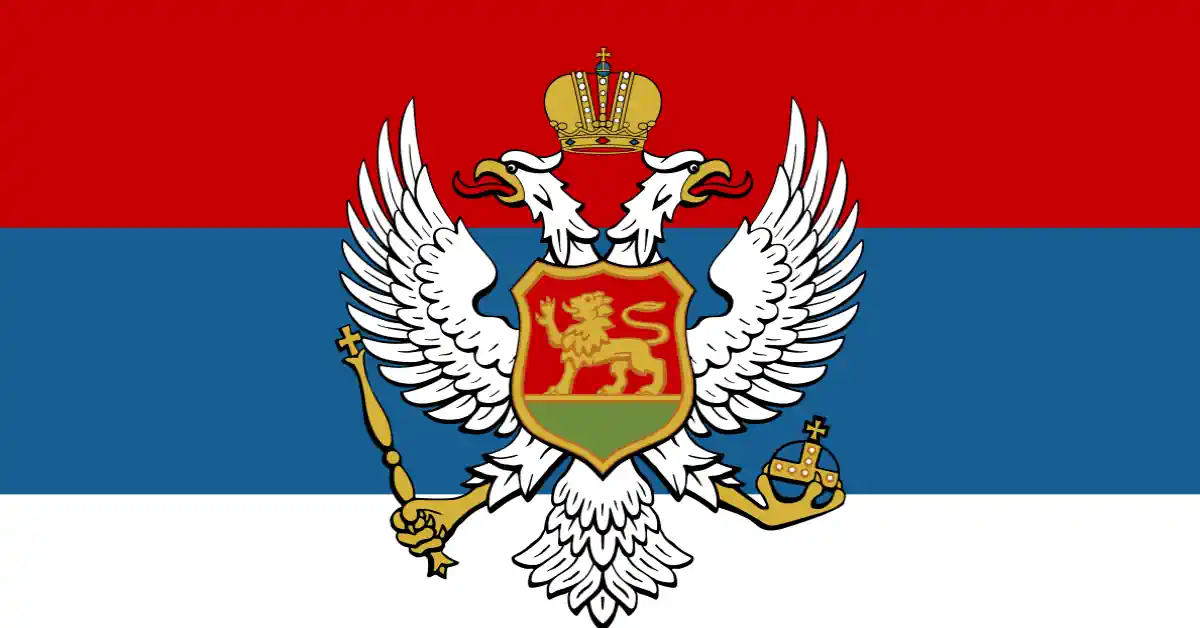 Montenegro Flag from 1905 to 1918