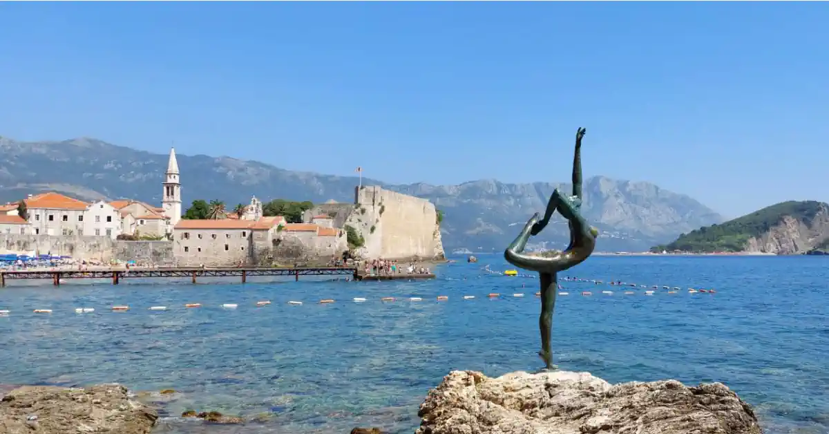 Budva Mogren Ballerina Bronze Statue