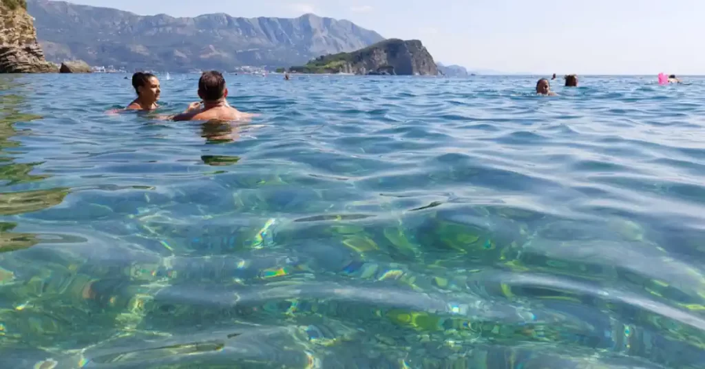 Budva Mogren Beach Crystal Clear Water