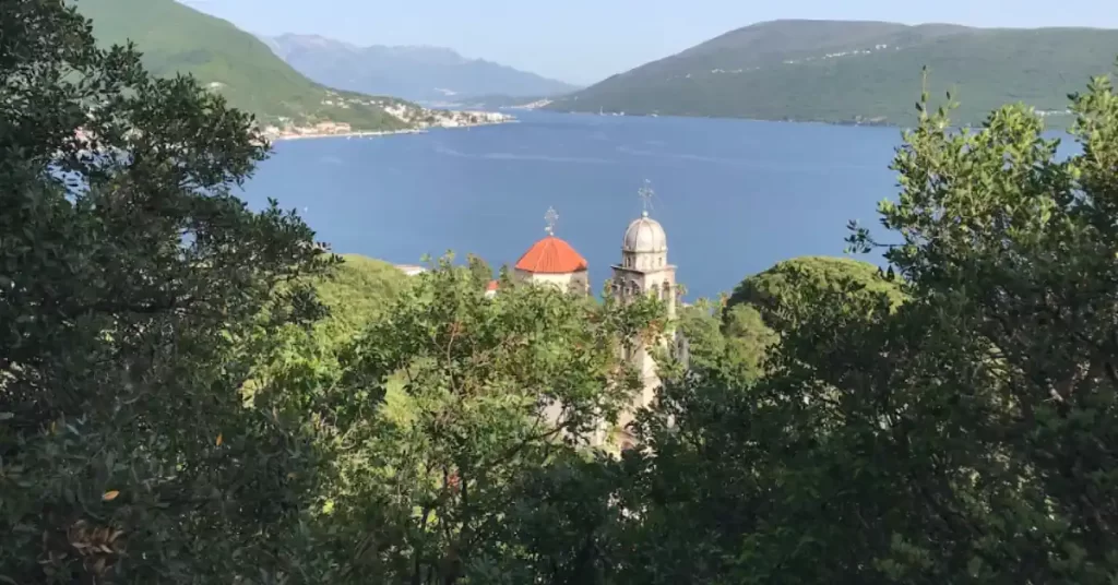 Herceg Novi savina monastey from above