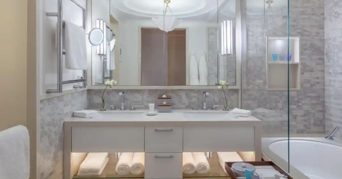 Regent Porto Montenegro aqua baia bathroom