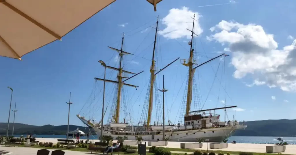 Tivat Promenade Pine sailing