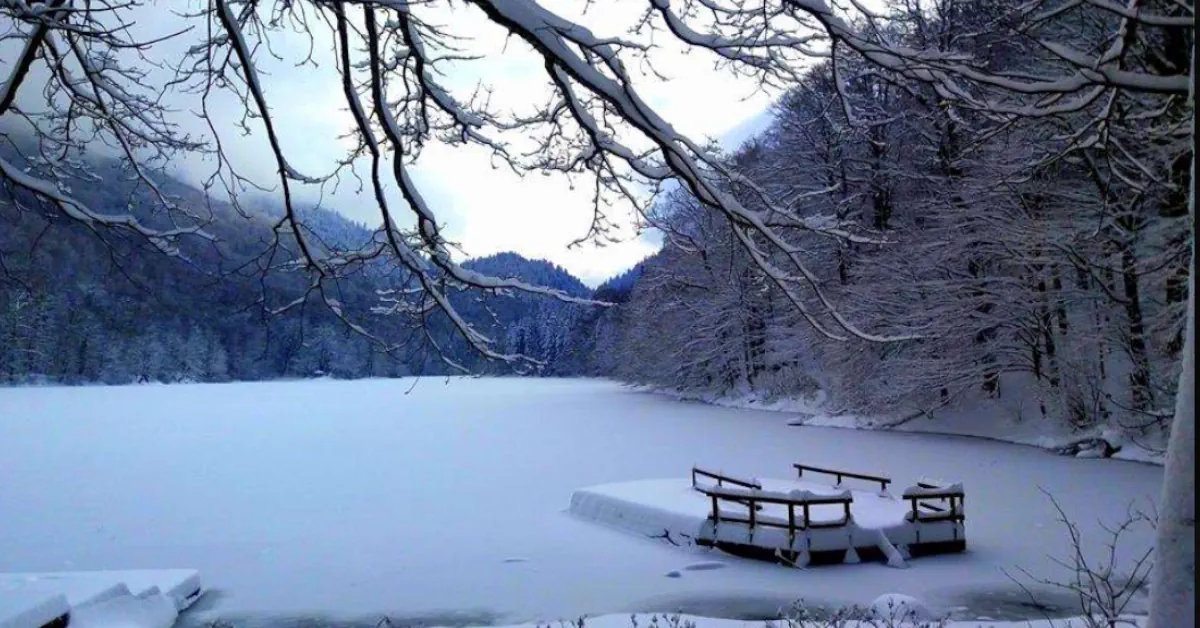 Biogradska Gora Lake Biograd Snow