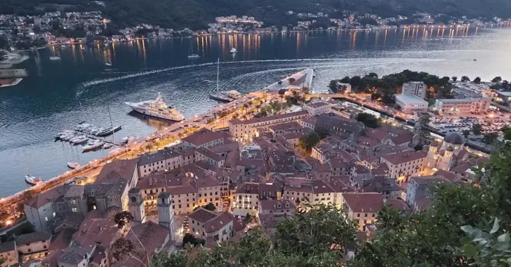 Kotor Old Town Triangular Shape