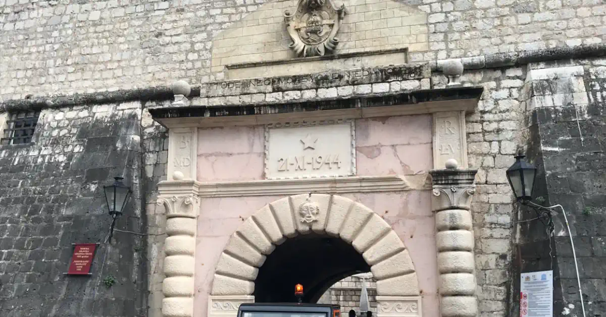 Kotor Old Town Sea Gate Inscriptions