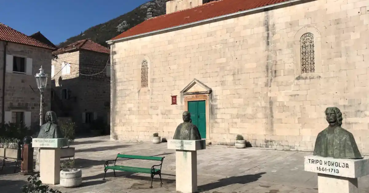 Perast Town Square Sculptures