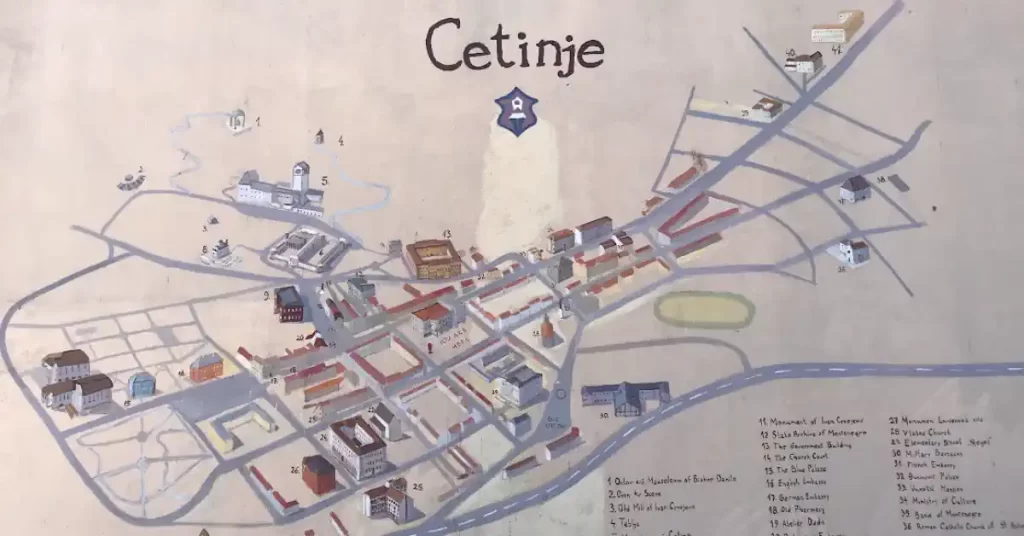 Cetinje Old Map